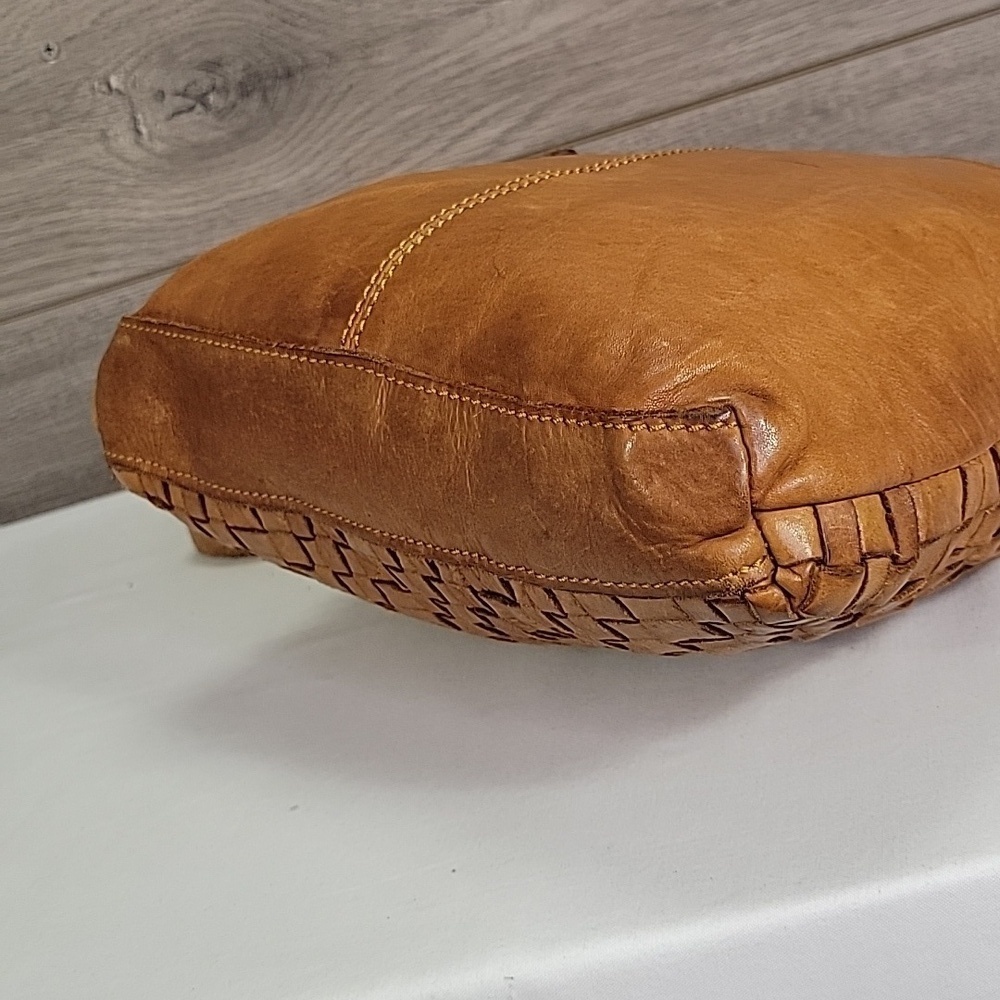Vilenca Holland for Anthroplogie Brown Woven Leather Crossbody Shoulder Bag - Picture 8 of 12